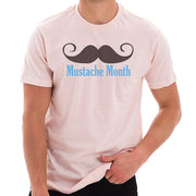 Mustache Month Graphic Design Unisex Ring Spun Combed Cotton Short Sleeve Deluxe Jersey T-Shirt