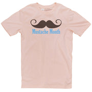 Mustache Month Graphic Design Unisex Ring Spun Combed Cotton Short Sleeve Deluxe Jersey T-Shirt