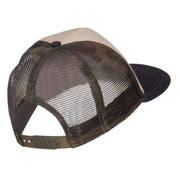 Flat Bill Foam Camo Mesh Trucker Cap