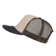 Flat Bill Foam Camo Mesh Trucker Cap