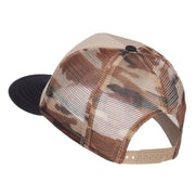 Flat Bill Foam Camo Mesh Trucker Cap