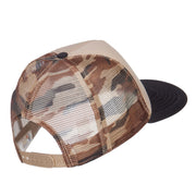 Flat Bill Foam Camo Mesh Trucker Cap