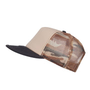 Flat Bill Foam Camo Mesh Trucker Cap