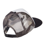 Flat Bill Foam Camo Mesh Trucker Cap