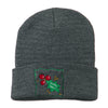 Christmas Mistletoe with Frame Embroidered Beanie