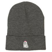 Maltese Embroidered Long Beanie