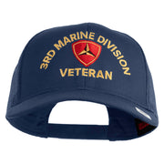 3rd Marine Division Veteran Embroidered Solid Cotton Twill Mesh Prostyle Cap - Navy OSFM