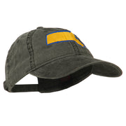 Massachusetts State Map Embroidered Washed Cap