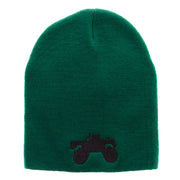 Monster Truck Embroidered 8 Inch Knitted Short Beanie