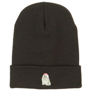 Maltese Embroidered Long Beanie