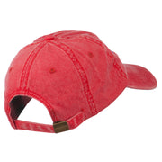 Massachusetts State Map Embroidered Washed Cap