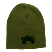 Monster Truck Embroidered 8 Inch Knitted Short Beanie