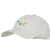 Massachusetts Trailing Arbutus with Map Embroidered Unstructured Washed Cap