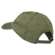 Massachusetts State Map Embroidered Washed Cap