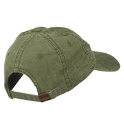 Massachusetts State Map Embroidered Washed Cap