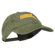 Massachusetts State Map Embroidered Washed Cap