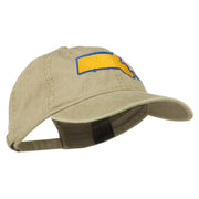 Massachusetts State Map Embroidered Washed Cap