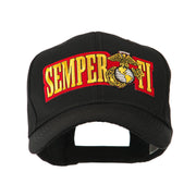 Military Related Text Embroidered Patch Cap