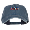 Mini USA Flag Embroidered Washed Cap