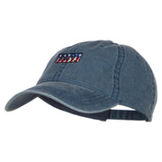 Mini USA Flag Embroidered Washed Cap