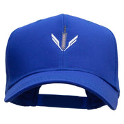 Sword Emblem Embroidered Cotton Twill Pro Style Cap