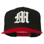 Old English M 3D Embroidered Snapback Cap