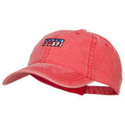 Mini USA Flag Embroidered Washed Cap