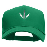 Sword Emblem Embroidered Cotton Twill Pro Style Cap