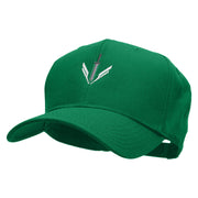 Sword Emblem Embroidered Cotton Twill Pro Style Cap