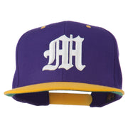 Old English M 3D Embroidered Snapback Cap