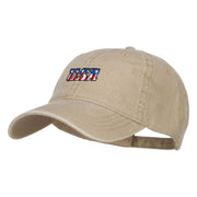 Mini USA Flag Embroidered Washed Cap