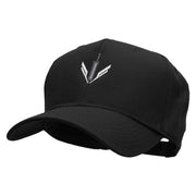 Sword Emblem Embroidered Cotton Twill Pro Style Cap