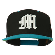 Old English M 3D Embroidered Snapback Cap