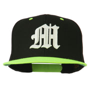 Old English M 3D Embroidered Snapback Cap