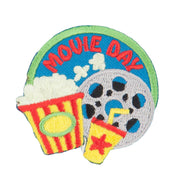 Movie Day Embroidered Patches