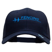 Fencing Embroidered High Profile Mesh Cap