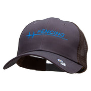 Fencing Embroidered High Profile Mesh Cap