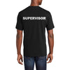 Supervisor Large Graphic Men's Premium  Crew Neck Tee Shirt