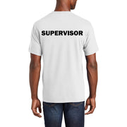 Supervisor Large Graphic Men's Premium  Crew Neck Tee Shirt