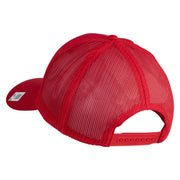 4th Marine Division Veteran Embroidered Solid Cotton Twill Mesh Prostyle Cap - Red OSFM