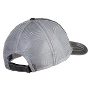 Blue Morpho Butterfly Embroidered Low Profile Special Cotton Mesh Cap - Black OSFM