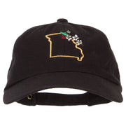 Missouri Hawthorn with Map Embroidered Unstructured Washed Cap