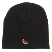 Mini Watermelon Embroidered Short Beanie