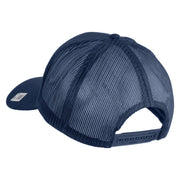 4th Marine Division Veteran Embroidered Solid Cotton Twill Mesh Prostyle Cap - Navy OSFM