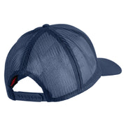 4th Marine Division Veteran Embroidered Solid Cotton Twill Mesh Prostyle Cap - Navy OSFM