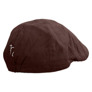 Saturn Embroidered Suede Duck Bill Ivy Hat - Brown OSFM