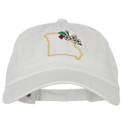 Missouri Hawthorn with Map Embroidered Unstructured Washed Cap