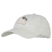 Missouri Hawthorn with Map Embroidered Unstructured Washed Cap