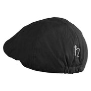 Saturn Embroidered Suede Duck Bill Ivy Hat - Black OSFM