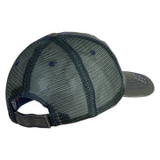Blue Morpho Butterfly Embroidered Low Profile Special Cotton Mesh Cap - Green OSFM